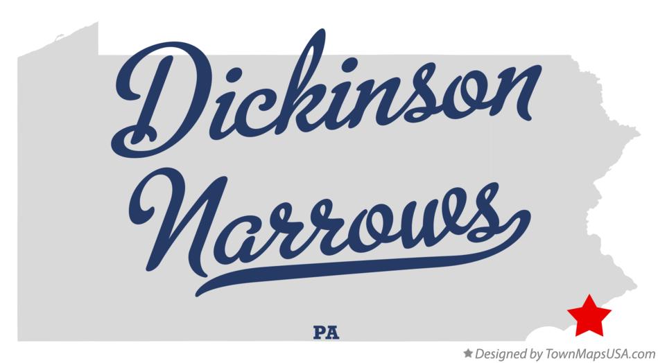 Map of Dickinson Narrows Pennsylvania PA