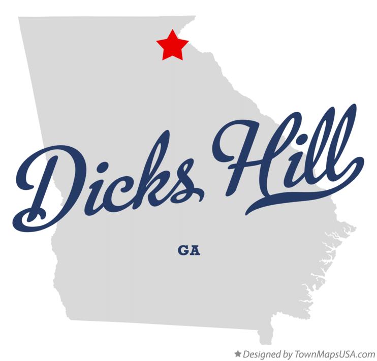 Map of Dicks Hill Georgia GA