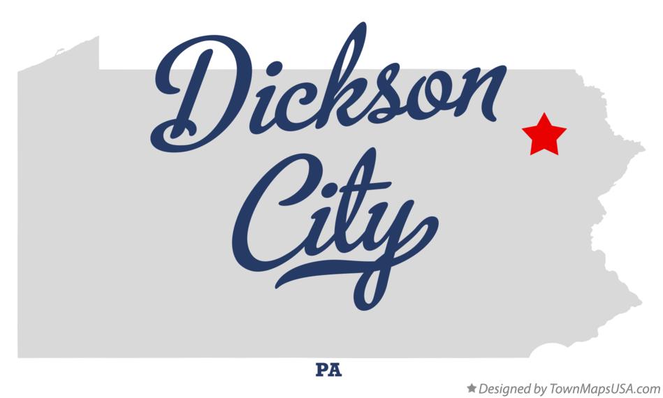 Map of Dickson City Pennsylvania PA