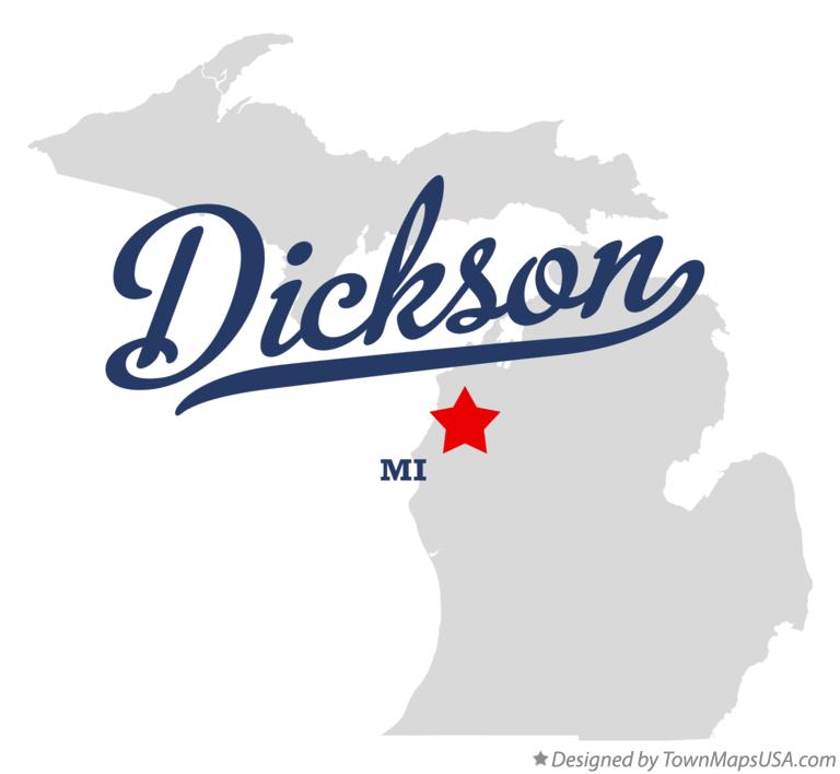Map of Dickson Michigan MI