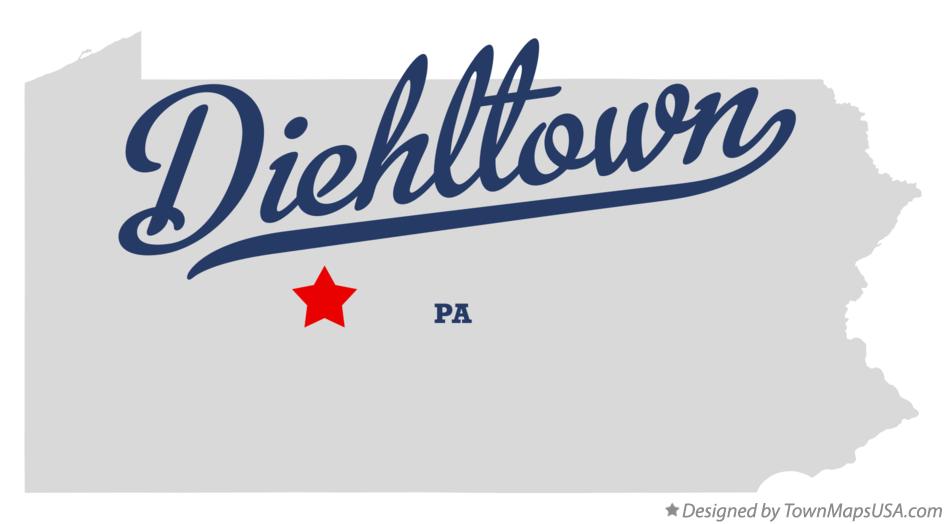 Map of Diehltown Pennsylvania PA