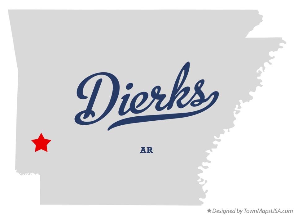 Map of Dierks Arkansas AR