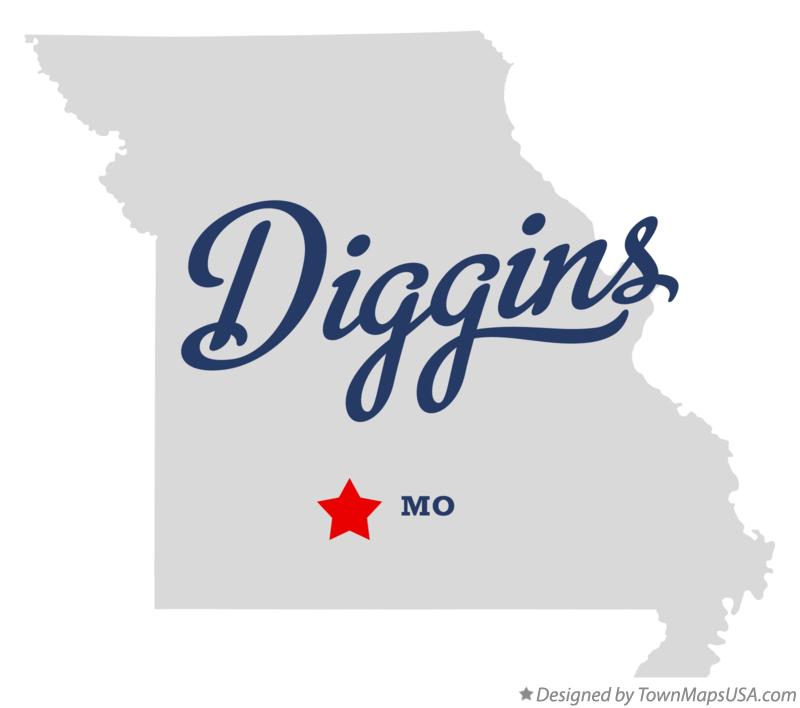 Map of Diggins Missouri MO