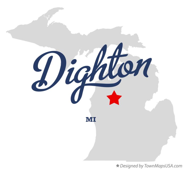 Map of Dighton Michigan MI