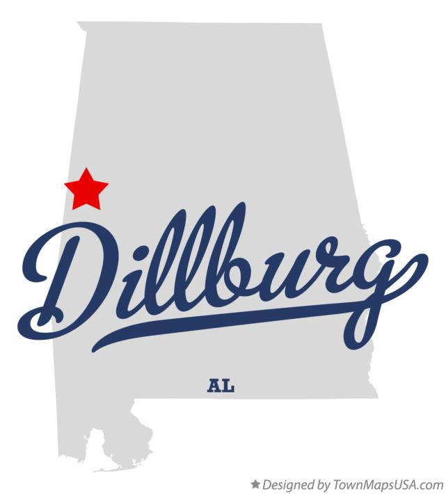 Map of Dillburg Alabama AL