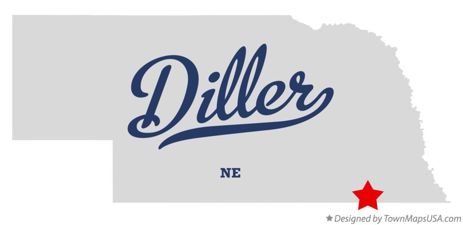 Map of Diller Nebraska NE