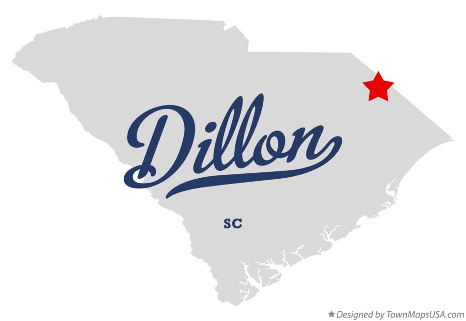 Map of Dillon South Carolina SC