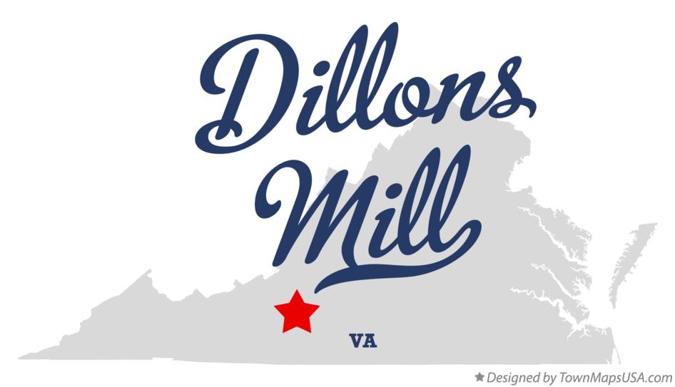 Map of Dillons Mill Virginia VA