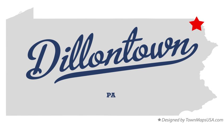 Map of Dillontown Pennsylvania PA