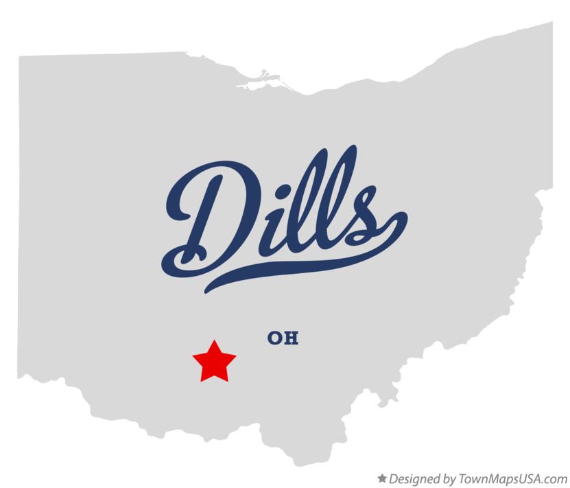 Map of Dills Ohio OH