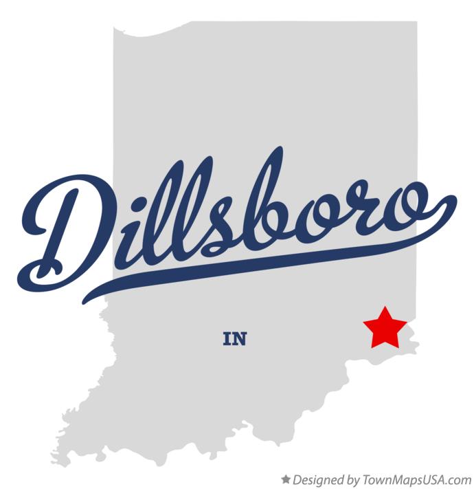 Map of Dillsboro Indiana IN
