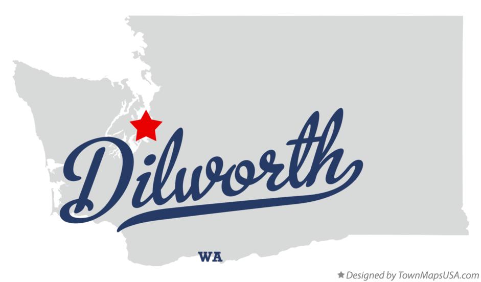 Map of Dilworth Washington WA