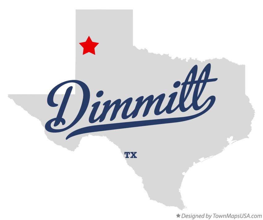 Map of Dimmitt Texas TX