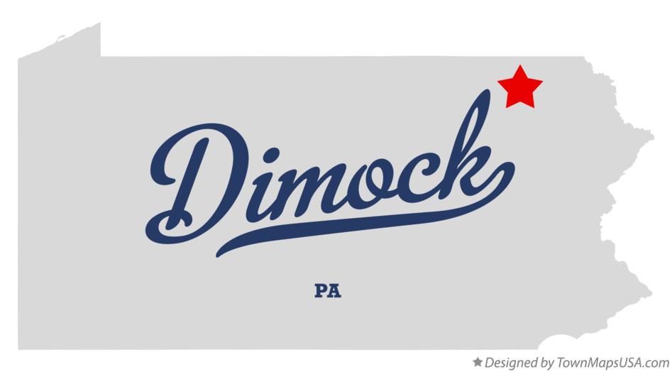 Map of Dimock Pennsylvania PA