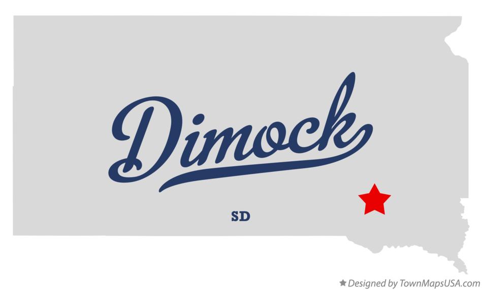 Map of Dimock South Dakota SD