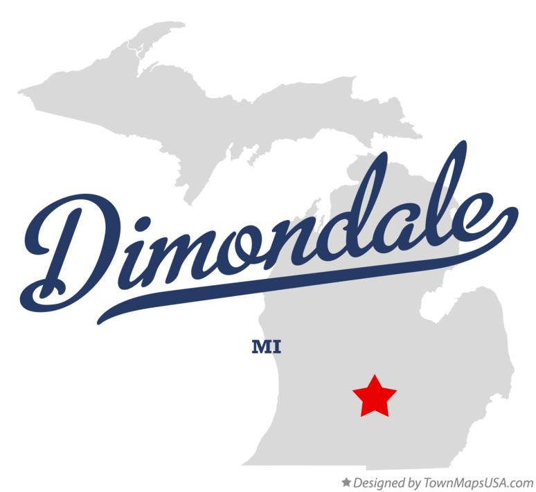 Map of Dimondale Michigan MI