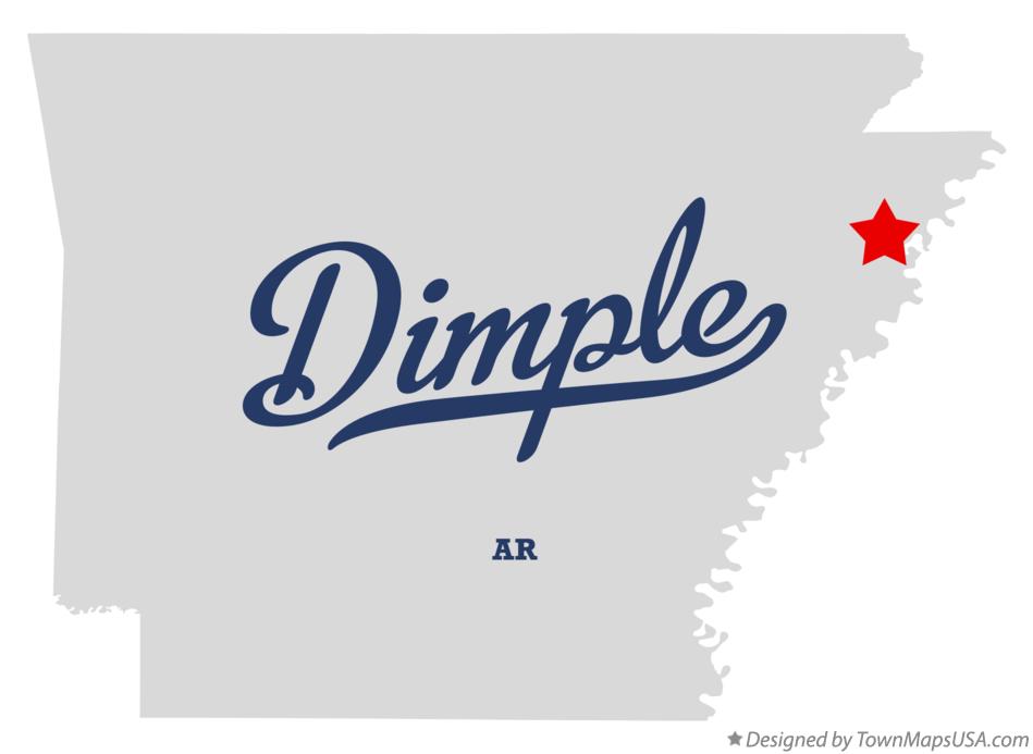 Map of Dimple Arkansas AR