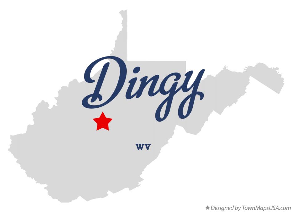Map of Dingy West Virginia WV