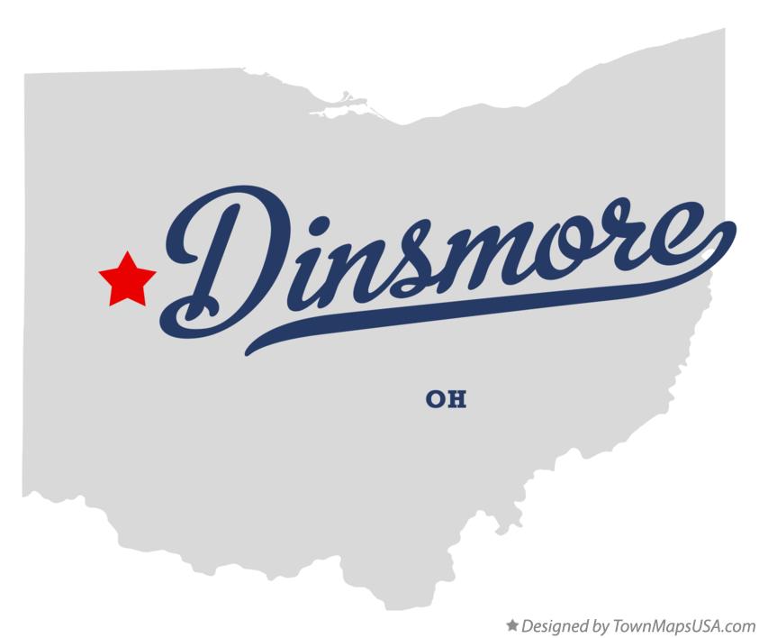 Map of Dinsmore Ohio OH