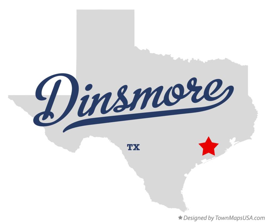 Map of Dinsmore Texas TX