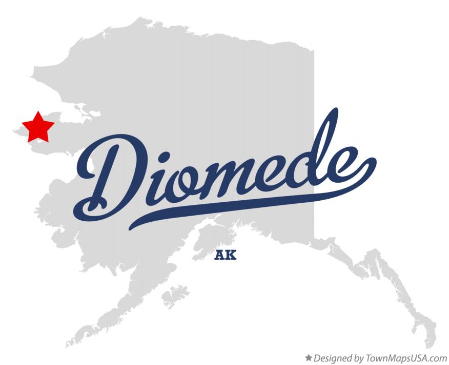 Map of Diomede Alaska AK