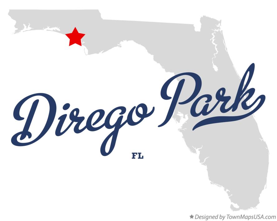 Map of Dirego Park Florida FL