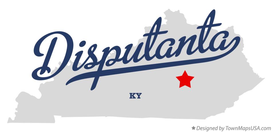 Map of Disputanta Kentucky KY