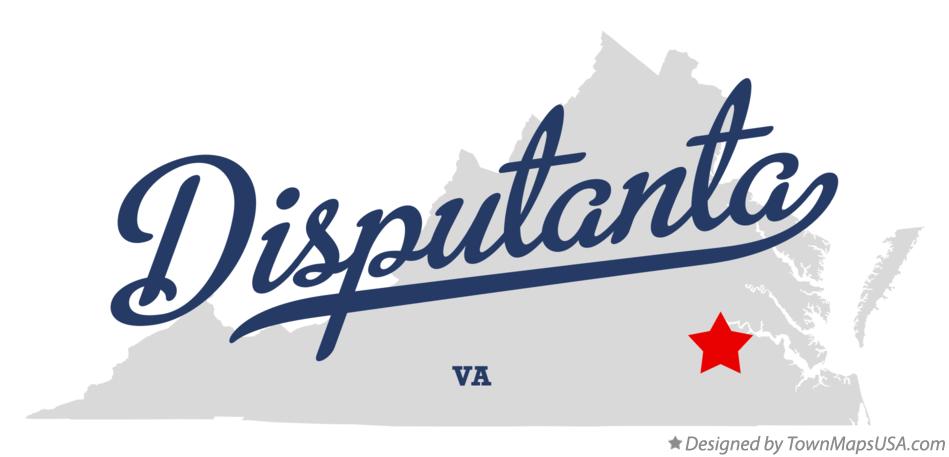 Map of Disputanta Virginia VA