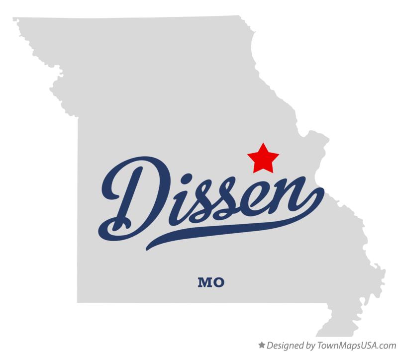 Map of Dissen Missouri MO