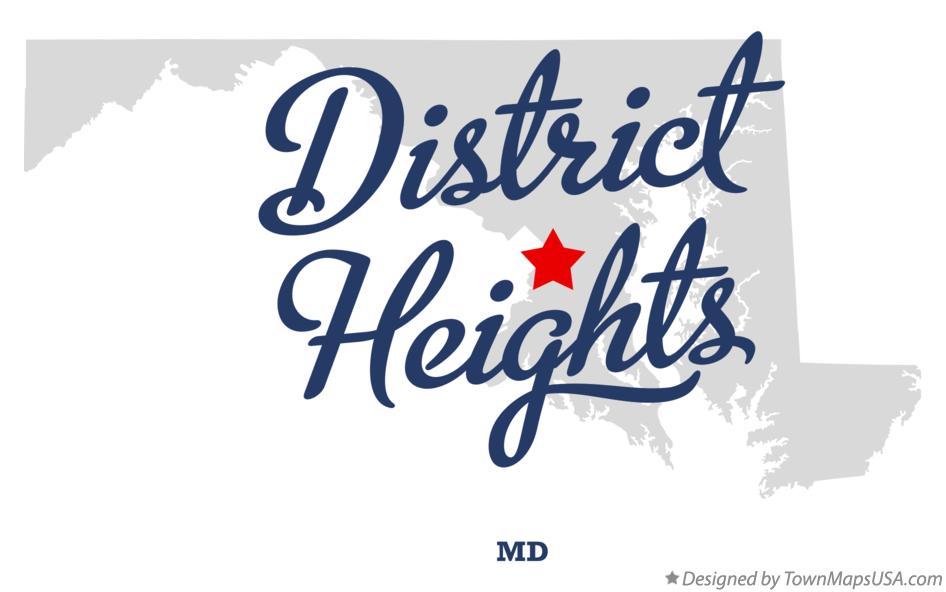 Map of District Heights Maryland MD
