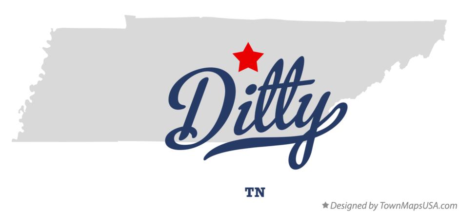 Map of Ditty Tennessee TN