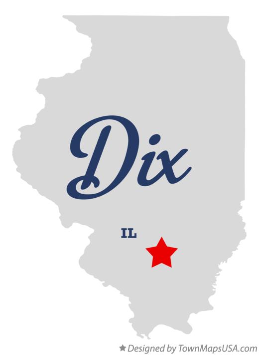 Map of Dix Illinois IL