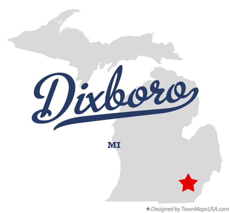 Map of Dixboro Michigan MI