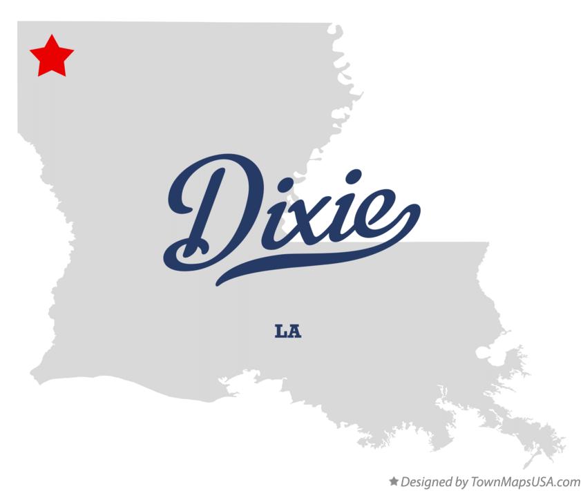 Map of Dixie Louisiana LA