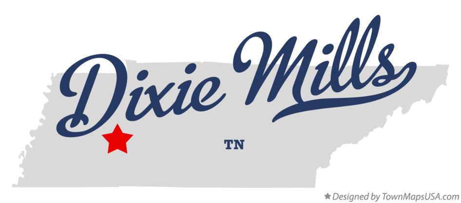 Map of Dixie Mills Tennessee TN