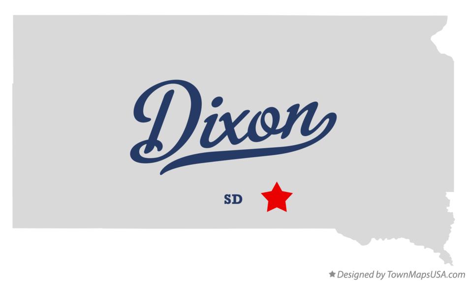 Map of Dixon South Dakota SD