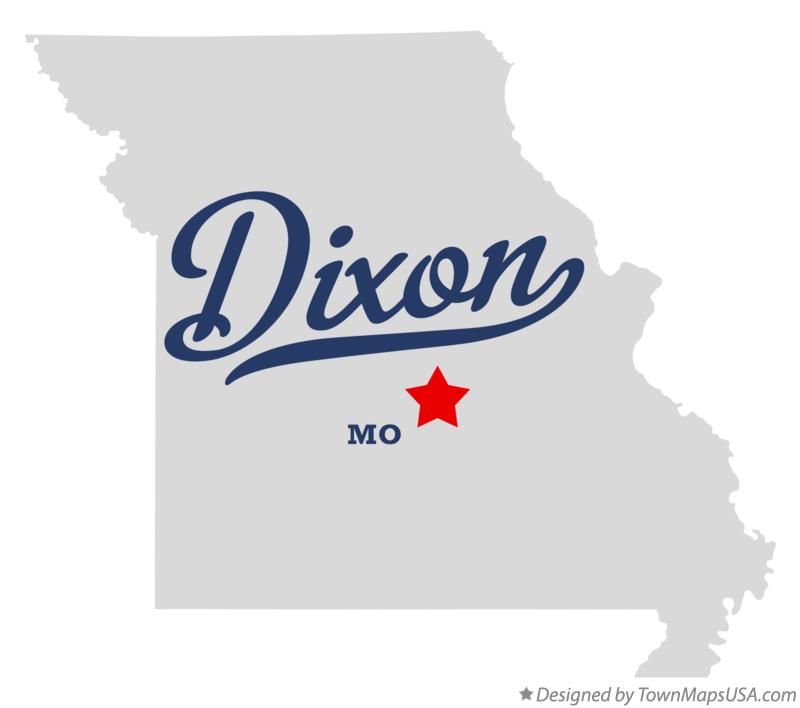 Map of Dixon Missouri MO