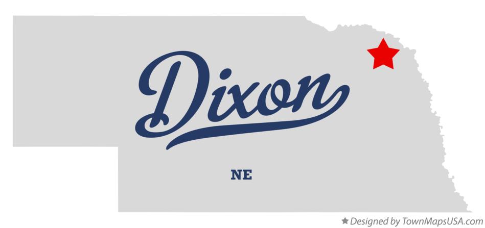Map of Dixon Nebraska NE