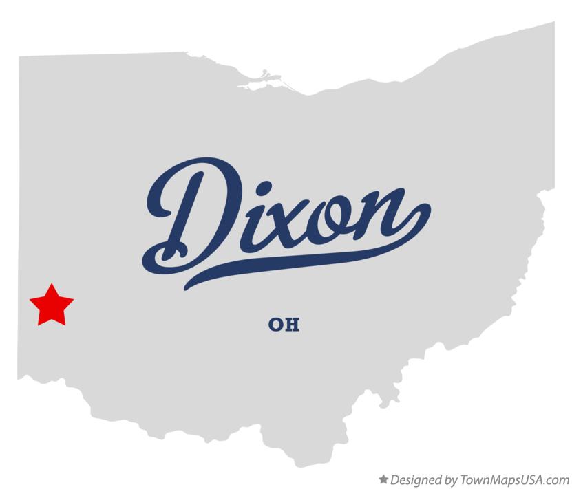 Map of Dixon Ohio OH