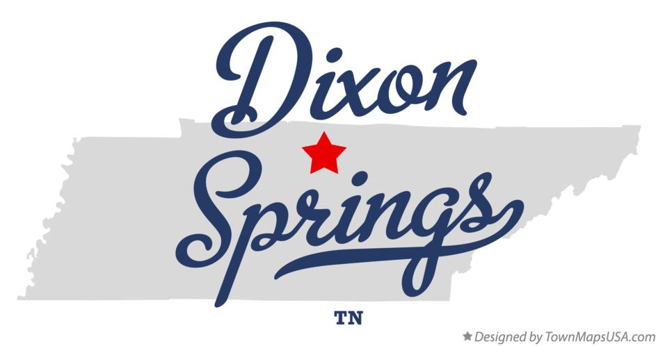 Map of Dixon Springs Tennessee TN