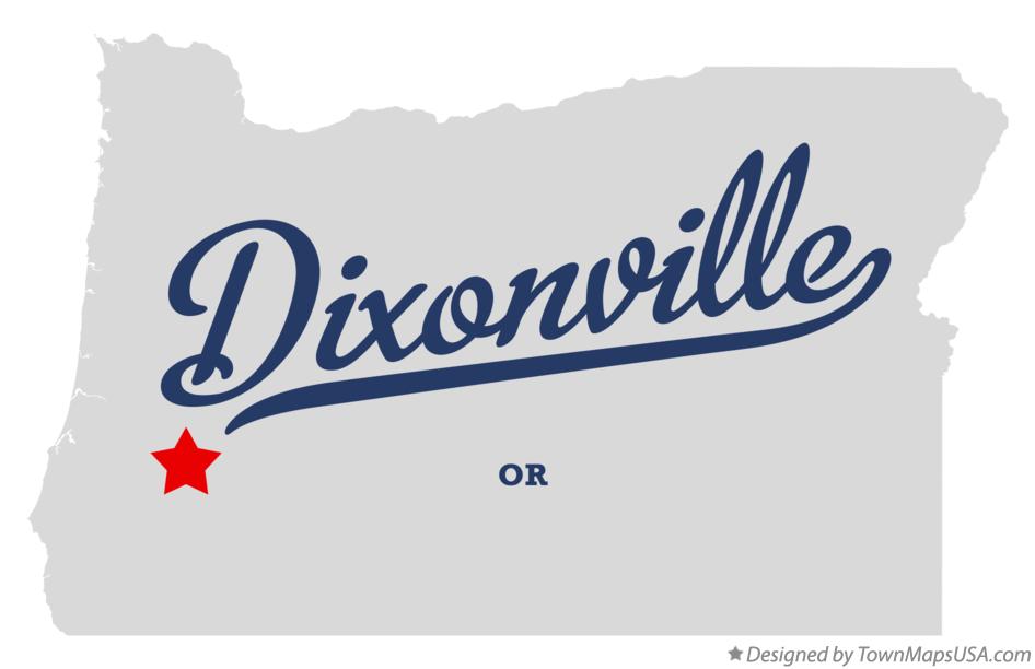 Map of Dixonville Oregon OR