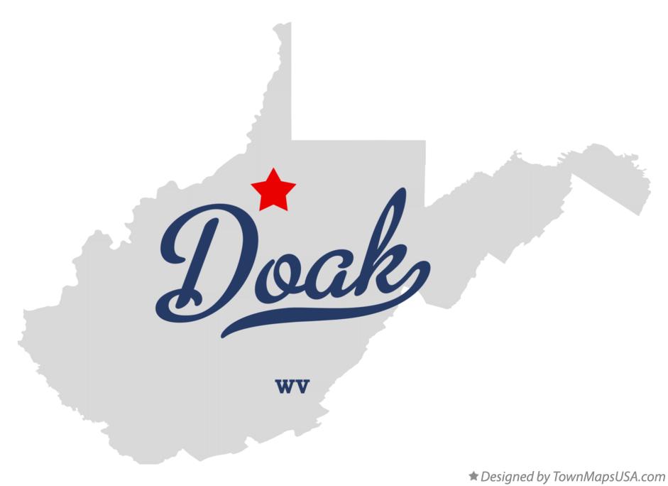 Map of Doak West Virginia WV