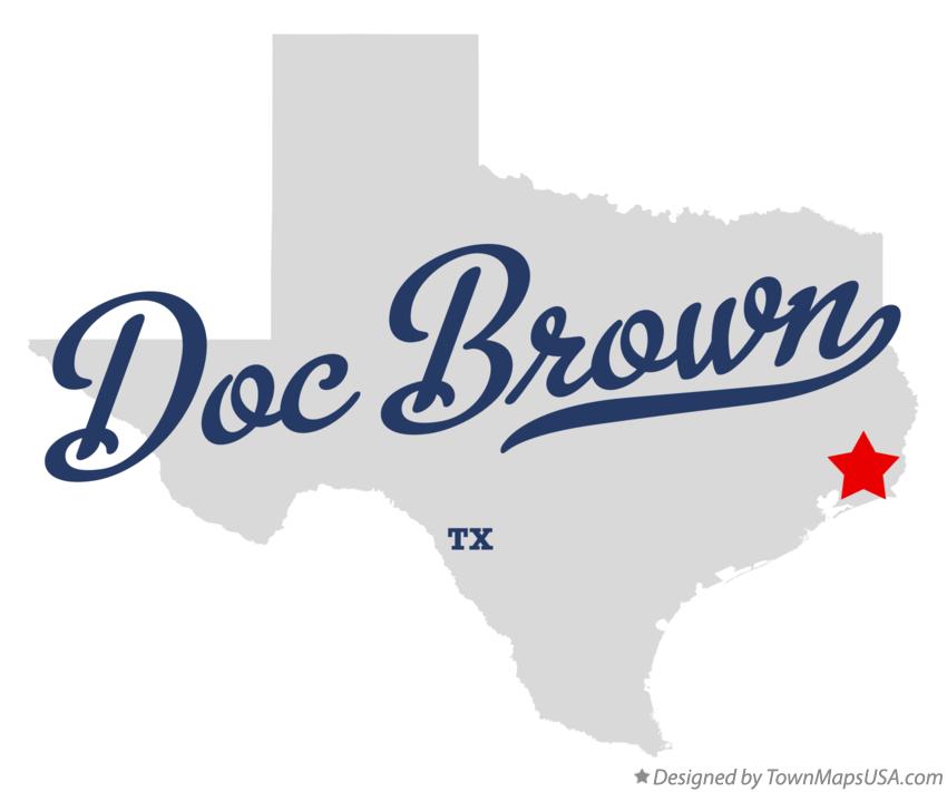 Map of Doc Brown Texas TX