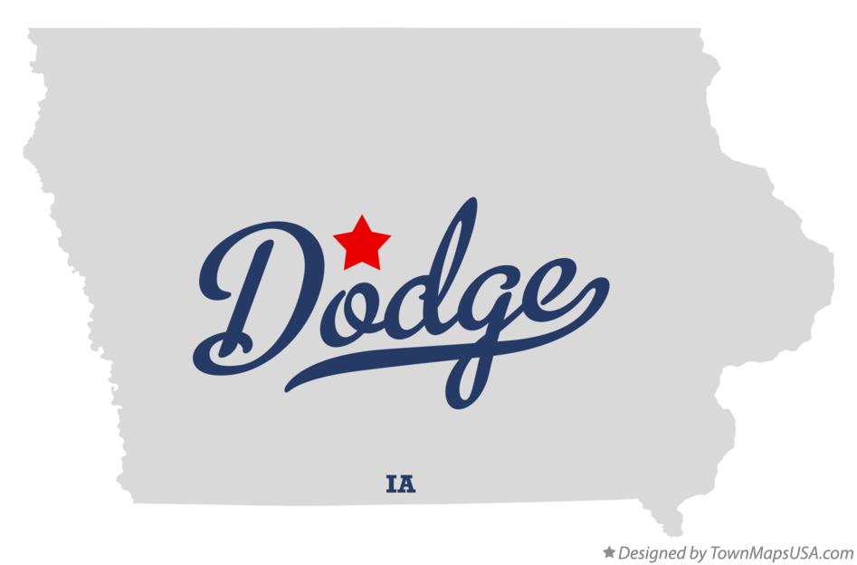 Map of Dodge Iowa IA