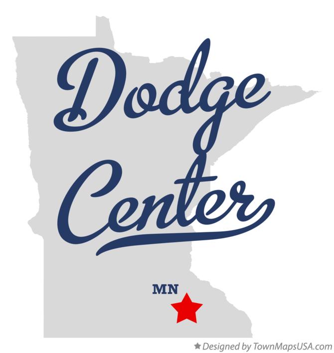 Map of Dodge Center Minnesota MN