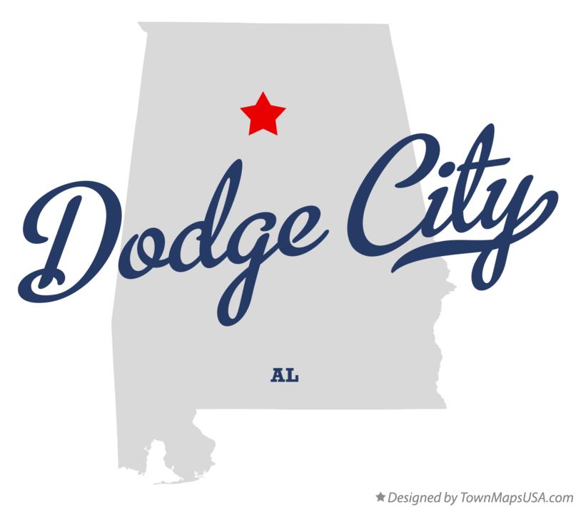 Map of Dodge City Alabama AL