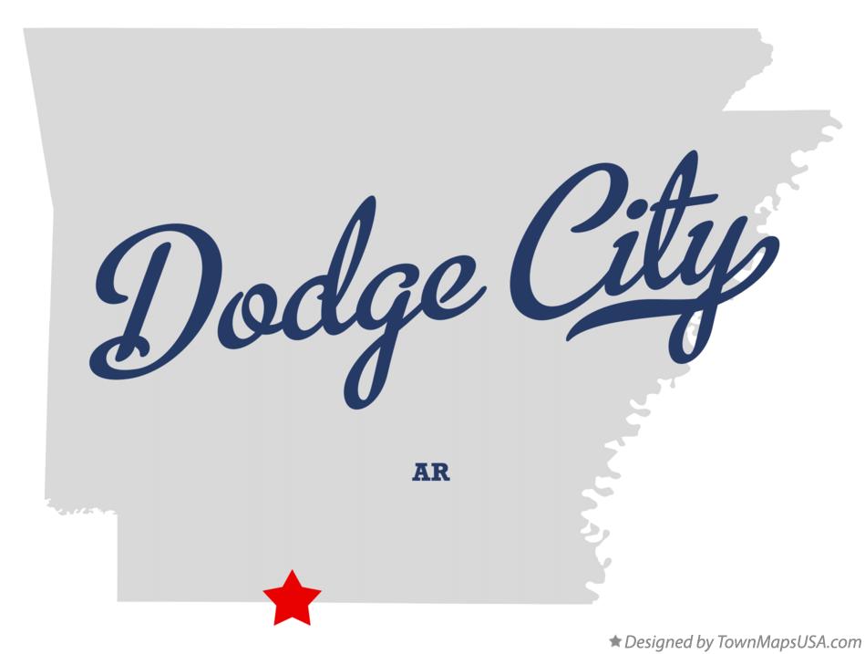 Map of Dodge City Arkansas AR