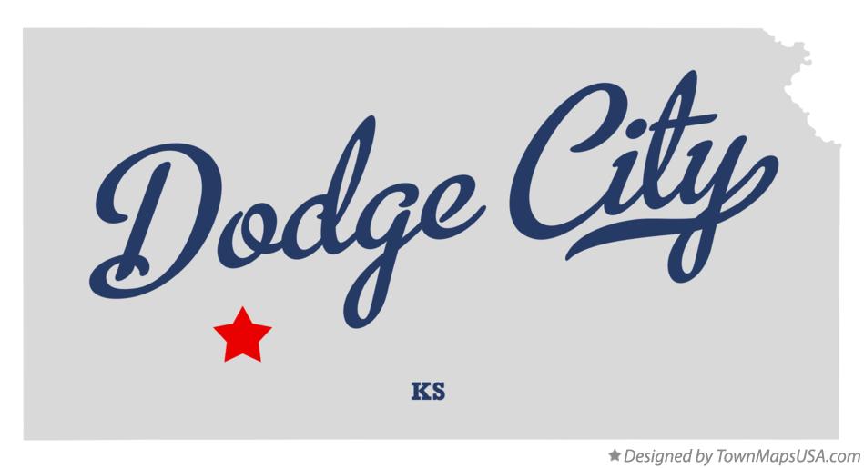 Map of Dodge City Kansas KS