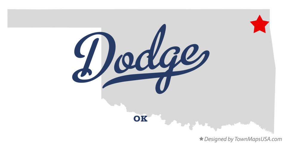 Map of Dodge Oklahoma OK