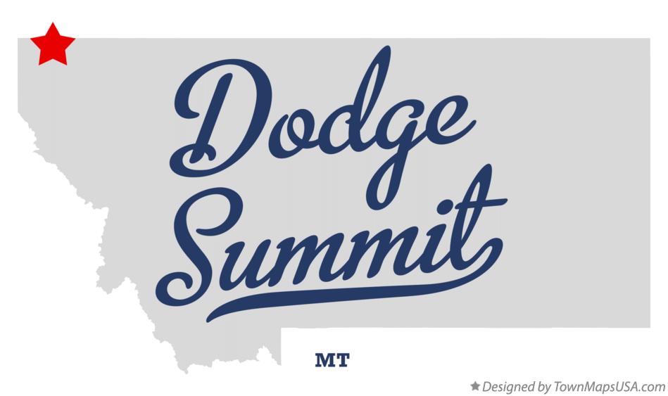 Map of Dodge Summit Montana MT
